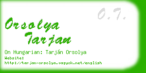 orsolya tarjan business card